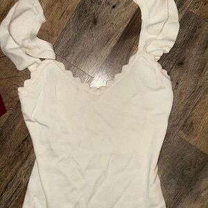 Elegant Cream Women's Top